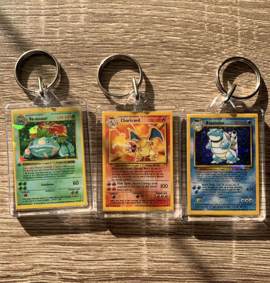 Pokemon Assorted Handmade TCG Keychains